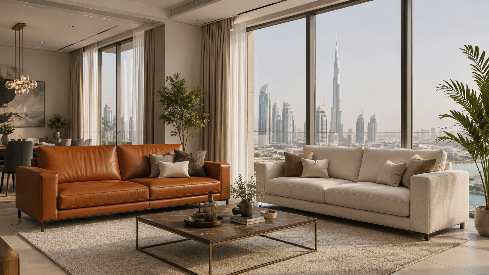 Leather Sofa vs Fabric Sofa Which Is Better in Dubai?
