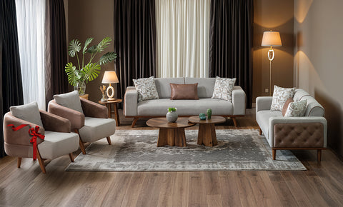 Bavaria sofa set 3+3+1+ Gift chair