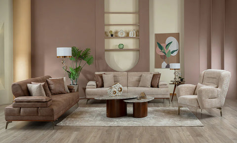 New bottega - sofa set 3+3+1 - MK Kabbani Furniture