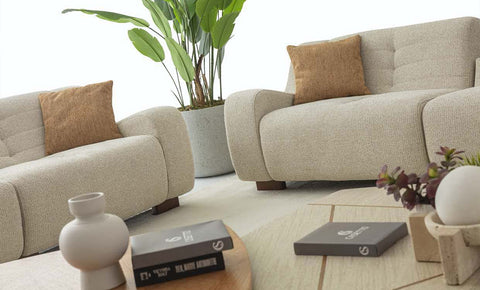 Flat sofa set 3+3+1