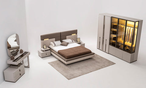 Renaissance 6 PC Full Bedroom Set - 180x200   cm with wardrobe