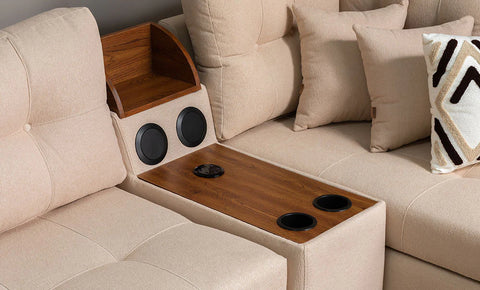 Duvita - L shape sofa ( beige color )