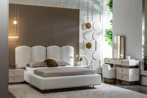 Danty 7 PC Full Bedroom Set - 180x195  cm with wardrobe - MK Kabbani Furniture