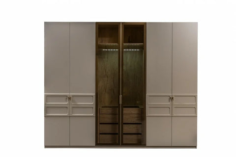Danty 7 PC Full Bedroom Set - 180x195  cm with wardrobe - MK Kabbani Furniture