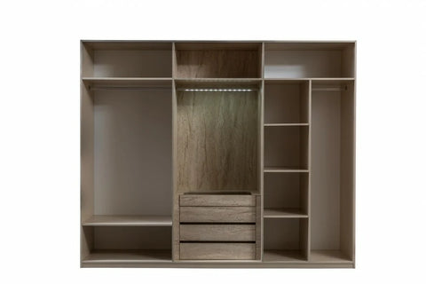 Danty 7 PC Full Bedroom Set - 180x195  cm with wardrobe - MK Kabbani Furniture