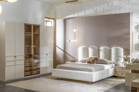 danty 7 PC Full Bedroom Set - 180x195  cm with wardrobe - MK Kabbani Furniture