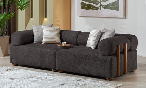 pipe 3-Seater brown color