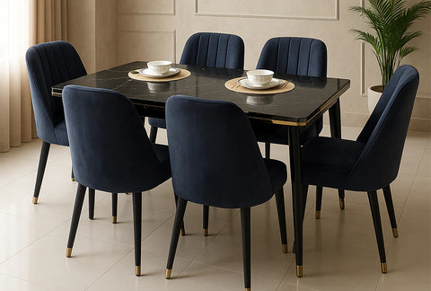 MASA  6-seater Dining Set ( Black )