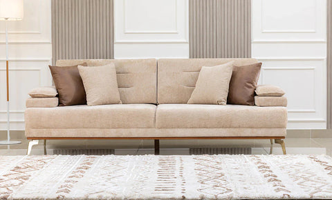 New bottega -3 seaters beige color - MK Kabbani Furniture