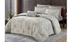 Rose Comforter Set 7 PCS - King - Gray color - MK Kabbani Furniture