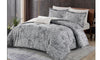 Rose Comforter Set 7 PCS - King - Dark Gray - MK Kabbani Furniture