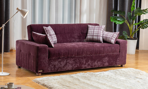 Lona Sofa Bed " Berry color" - MK Kabbani Furniture