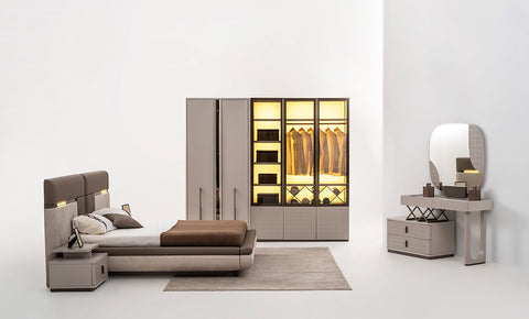 Renaissance 6 PC Full Bedroom Set - 180x200   cm with wardrobe
