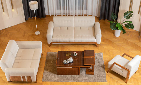 Egy lara Sofa Set 3+2+1 - MK Kabbani Furniture