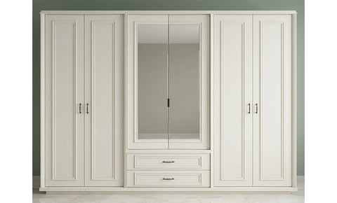Cantrey Full Bedroom with Wardrobe –  King Bed (9 Pieces)