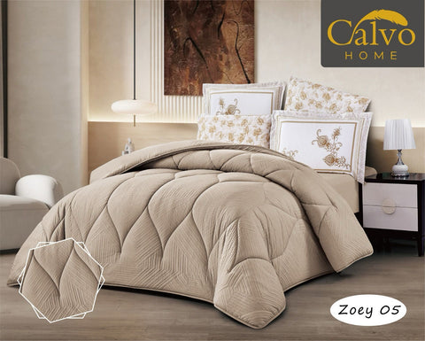 Zoey Cotton Comforter 4Pcs single Set - 5