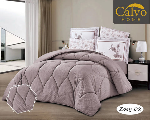 Zoey Cotton Comforter 4Pcs single Set - 2