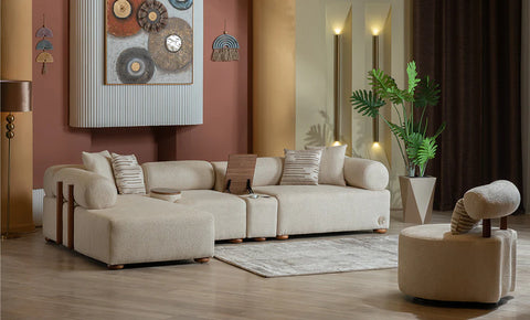 Pipe L shape sofa + Chair