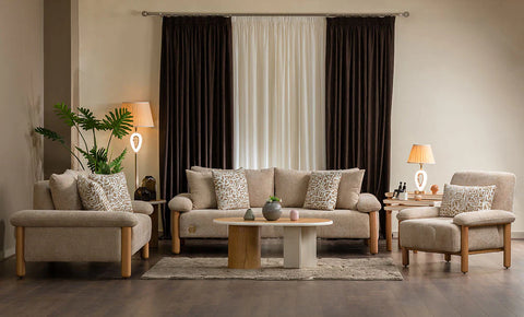 NAYA Sofa set ( 3+2+1 ) + Pouf