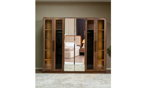 Lazourdy 7 PC full Bedroom set - 180*200 cm with wardrobe