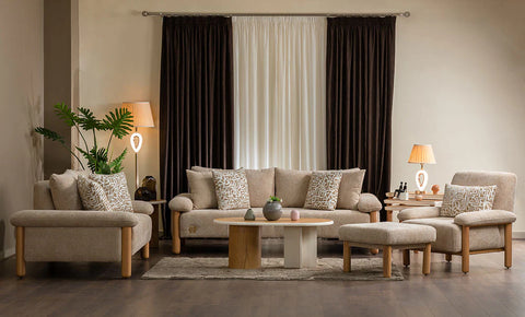 NAYA Sofa set ( 3+2+1 ) + Pouf