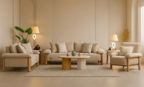 NAYA Sofa set ( 3+2+1 ) + Pouf