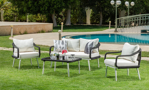 Whitey 4 seater outdoor set - MK Kabbani Furniture