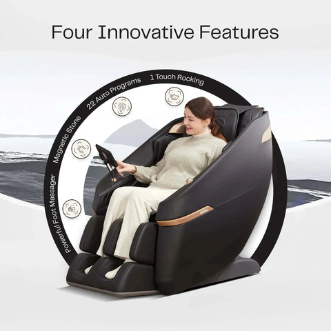 Ekanite 2 in 1 Massage Chair and Sofa (Black)