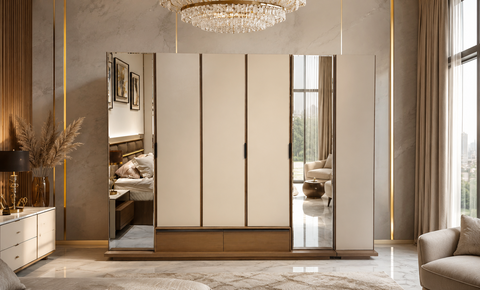 Aden Bedroom Set with Wardrobe – King Size (8 Pieces)