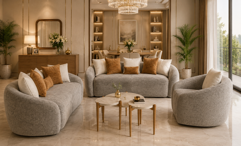 Canary Sofa Set – Modern Curved Design | 3+2+1
