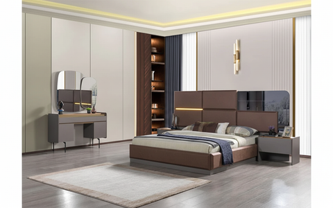 Peru 7-pieces king Full Bedroom set 180*200 cm with wardrobe