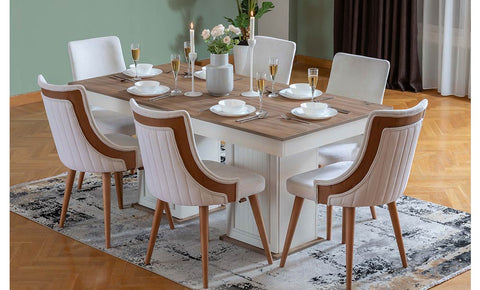 Tiffany 6-seater Dining Set - MK Kabbani Furniture