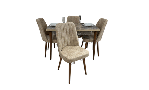 Mini Masa Dining Set 4-seater ( Beige )