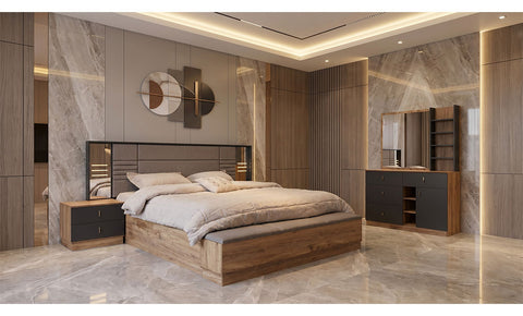 Camelia  Bedroom Set – King Size (9 Pieces)