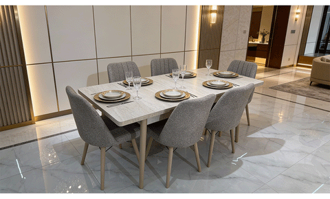 MASA  6-seater Dining Set ( Cappuccino color )