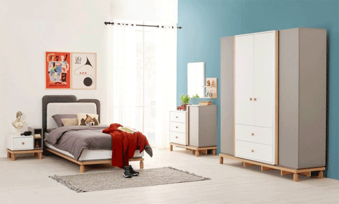 Gray kids bedroom set