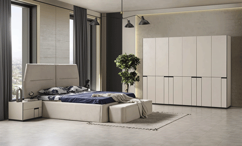 Vivense  8 PC Full Bedroom Set - 180x200  cm with wardrobe - MK Kabbani Furniture