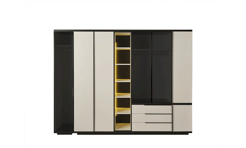 Aroma 8 PC Full Bedroom Set - 180x200  cm with wardrobe - MK Kabbani Furniture