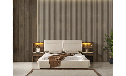 Napoli 8 PC Full Bedroom Set - 180x200  cm with wardrobe - MK Kabbani Furniture