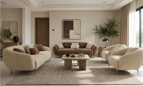New Asia Sofa set 3+3+1 +1