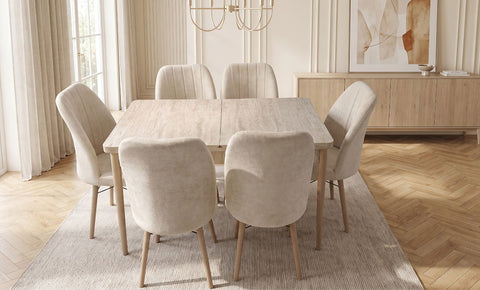 MASA  6-seater Dining Set ( Cappuccino color )