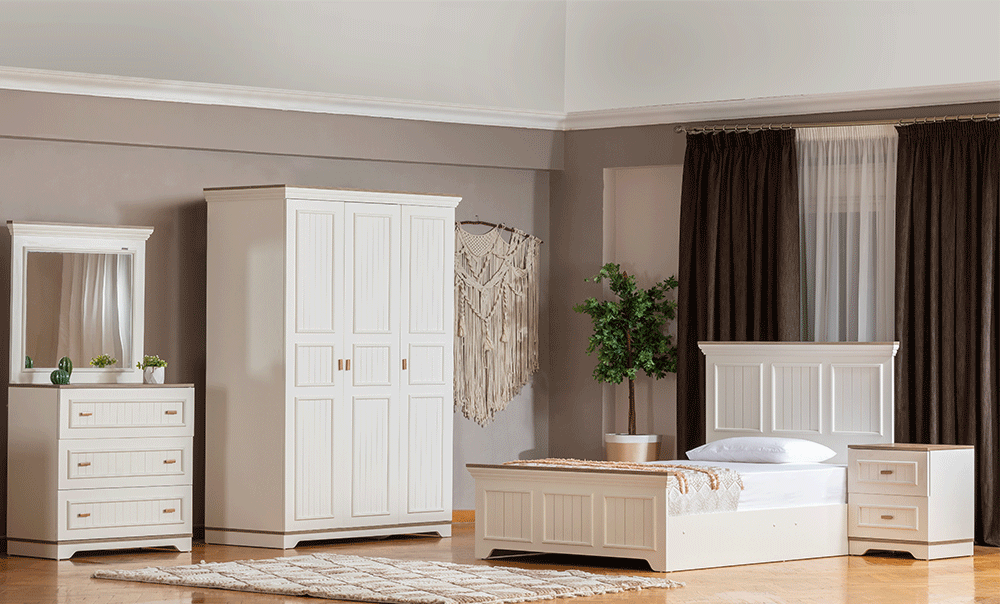 Tiffany 4 PC Bedroom Set 120 x195 cm MK Kabbani Furniture