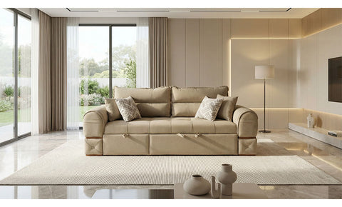 Dynamic Sofa and corner sofa bed ( beige color )