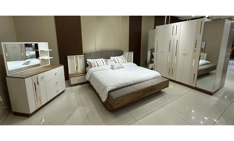 Zenit 8-Pieces King Bedroom Set ( gift mattress ) - MK Kabbani Furniture