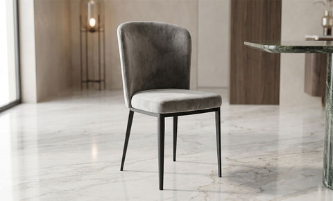 Ceramic Dining set 6 seater ( Dark gray color )
