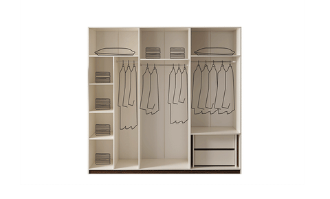 RENTA Monaco 8 PC Full Bedroom Set - 180x200 cm with wardrobe