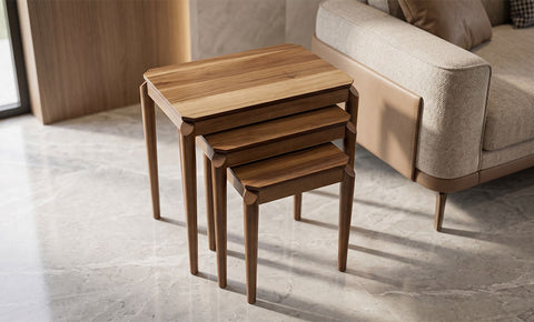 Dekli side tables 3 PCS ( Wood color )