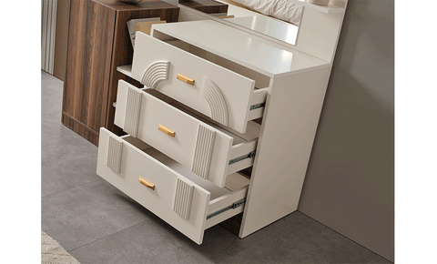 RENTA Monaco 8 PC Full Bedroom Set - 180x200 cm with wardrobe