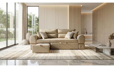 Dynamic Sofa and corner sofa bed ( beige color )