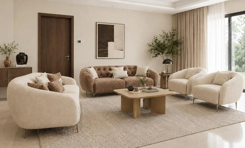 New Asia Sofa set 3+3+1 +1